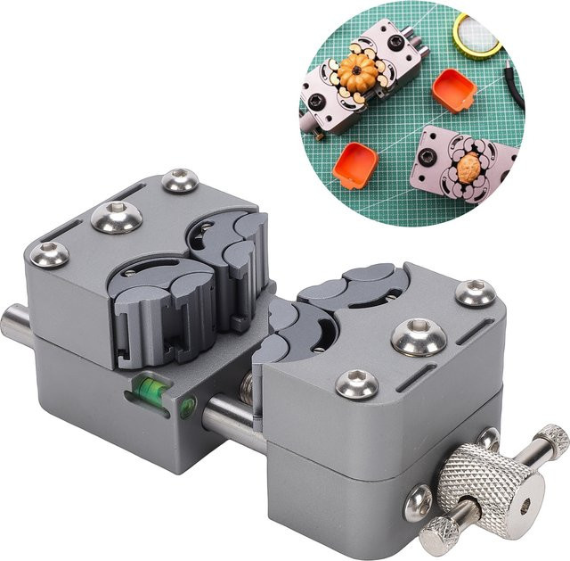 Fractal Vise Mini-Tischschraubstock aus 304 Edelstahl mit Amboss und Mehrfachbacken-Design in Silber - Bild 1