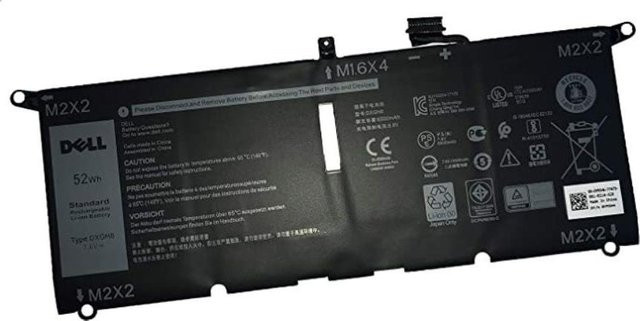 Dell Ersatzakku 4C 52Wh DXGH8 in Schwarz - Bild 1
