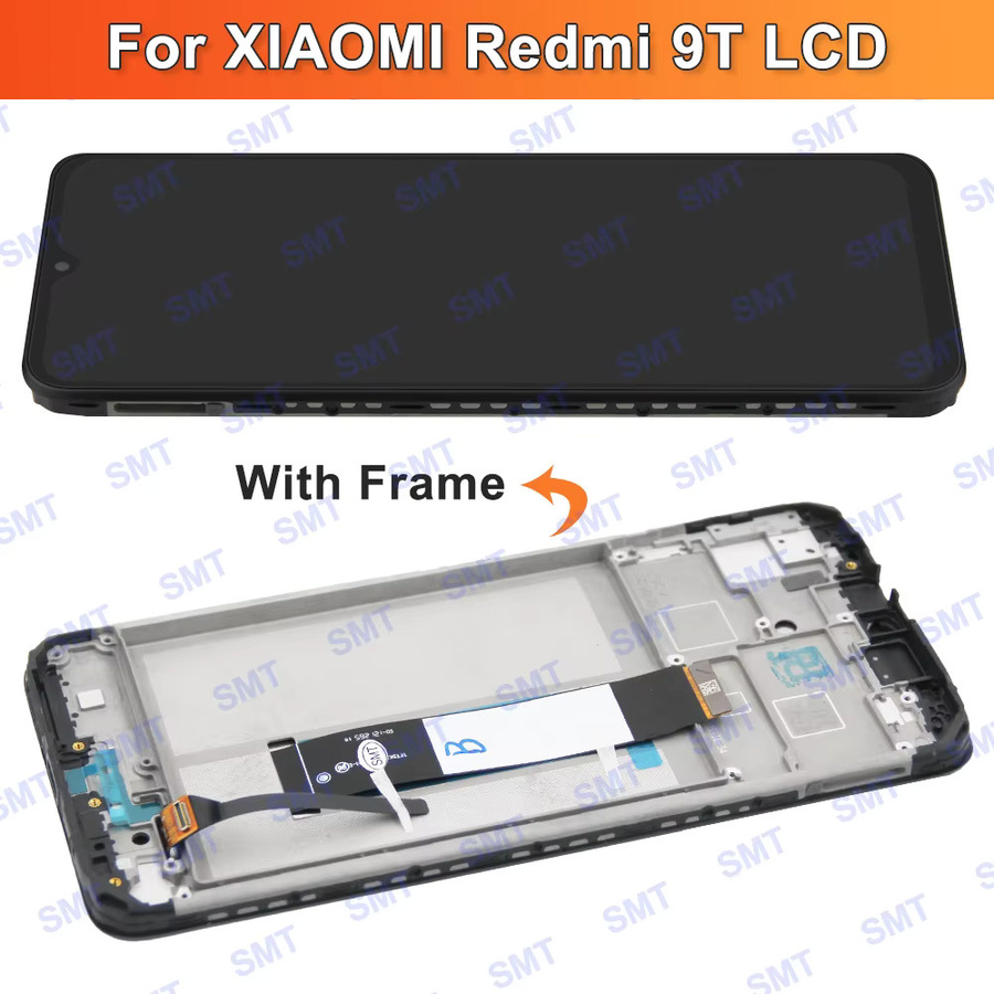 Xiaomi Redmi 9T LCD-Display Touchscreen-Digitizer mit Rahmen in Schwarz, 6,53 Zoll Reparaturset - Bild 4