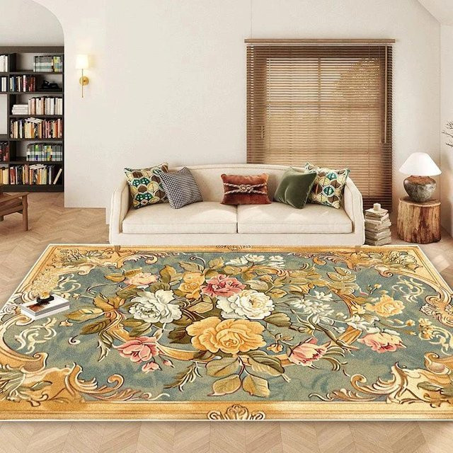 Karpetti Blumen-Teppich im nordischen Stil, rutschfest und mehrfarbig, B: 160 cm, T: 200 cm - Bild 1