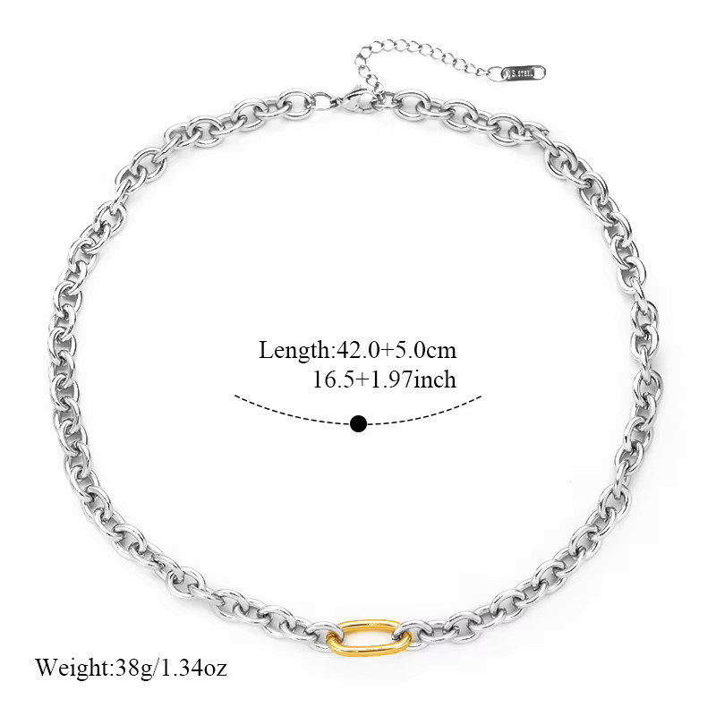 EILIECK Schmuck-Set Halskette, Armband, Edelstahl, Silber, Damen - Bild 2