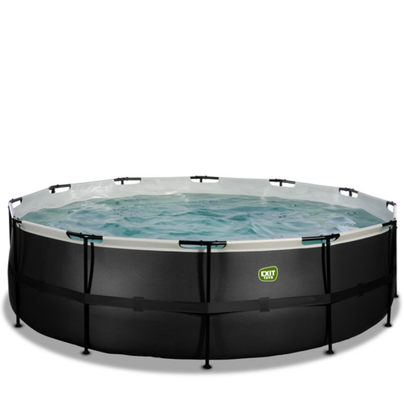 EXIT Toys Black Leather Pool in Schwarz mit einem Durchmesser von 488 cm und 19330 Litern Fassungsvermögen - Bild 2