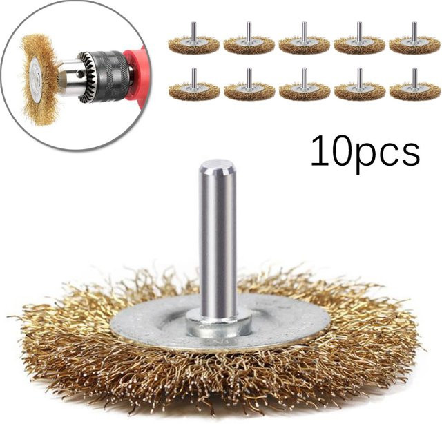 Vibratite Drahtbürsten-Set zur Rostentfernung und zum Polieren von Metall, 50 mm Durchmesser - Bild 1
