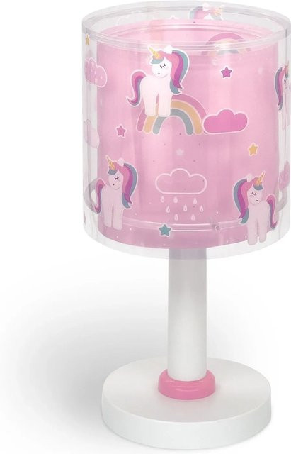 Dalber LED Tischlampe Einhorn Nachtlicht für Kinder in Rosa und Transparent - Bild 1