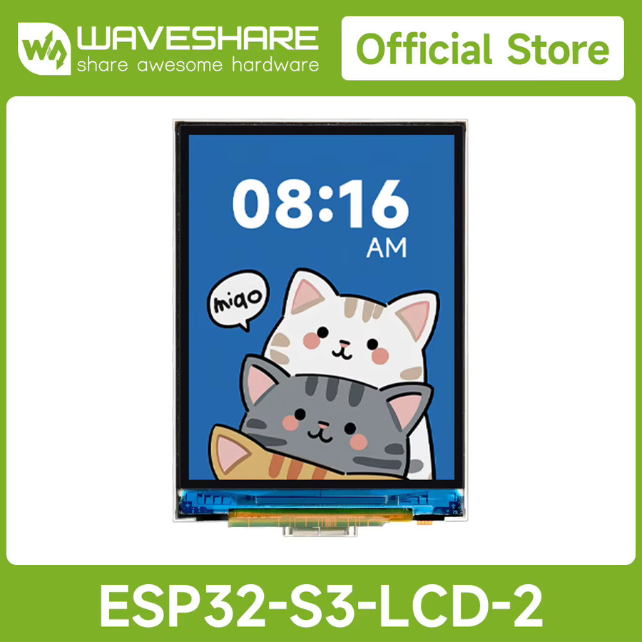 Waveshare ESP32-S3 Entwicklungsboard mit 2-Zoll-ST7789T3-Display, SPI, WLAN und Bluetooth - Bild 2