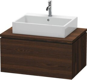 Duravit Waschtischunterschrank L-Cube in Nussbaum gebürstet mit einem Auszug, Breite: 82 cm, Tiefe: 54,7 cm, Höhe: 40 cm - Bild 1