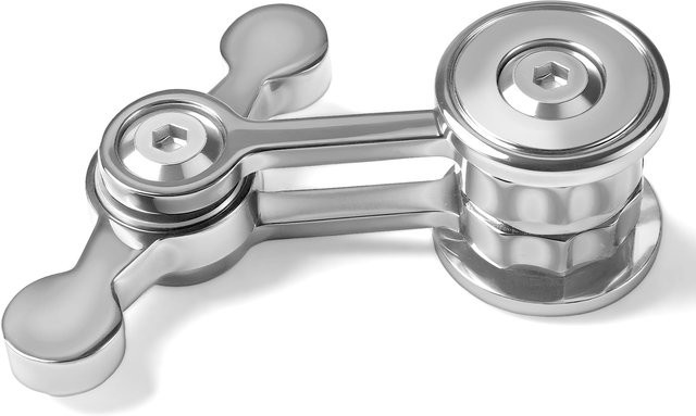 Chaos Pendel Schreibtischzubehör A Family Of Home Textiles mit ein- und zweifacher Schwingstruktur aus Metall in Silber als kompaktes Desktop-Spielzeug für Erwachsene - Bild 1
