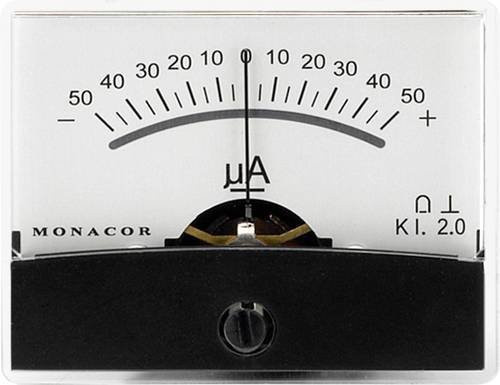Monacor PM-2/+-50UA Drehspul-Einbauinstrument in Weiß - Bild 1