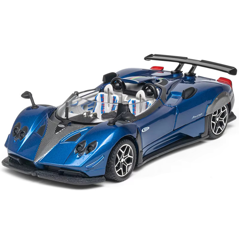 Zongta HP Legierungsmodell-Sportwagen, 1:32, Metall, Weiß, Blau - Bild 2