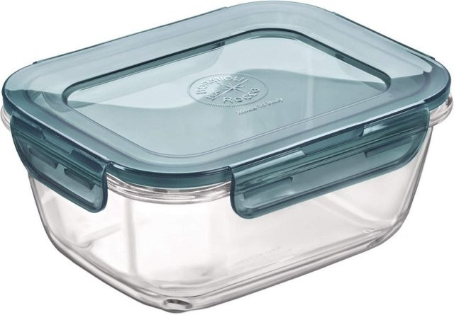 Bormioli Rocco Frischhaltebox Evolution aus Glas, transparent, 1000 ml, auslaufsicher und mikrowellengeeignet - Bild 1