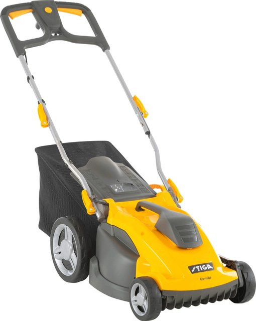 Stiga Combi 340c Elektro-Rasenmäher mit 38 cm Schnittbreite, Fang- und Mulchfunktion sowie Rasenkamm - Bild 1