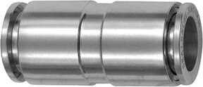 Riegler Gerade Steckverbindung für Schlauch-Außen-Ø 6 mm aus Edelstahl in Silber (ES 1.4404) - Bild 1