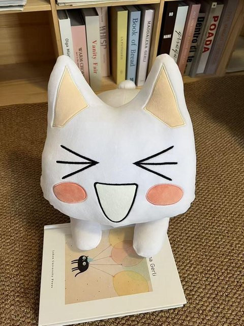 Yiran toy Kawaii Toro Katze Plüschtier, Katzenkissen, Weiß - Bild 1