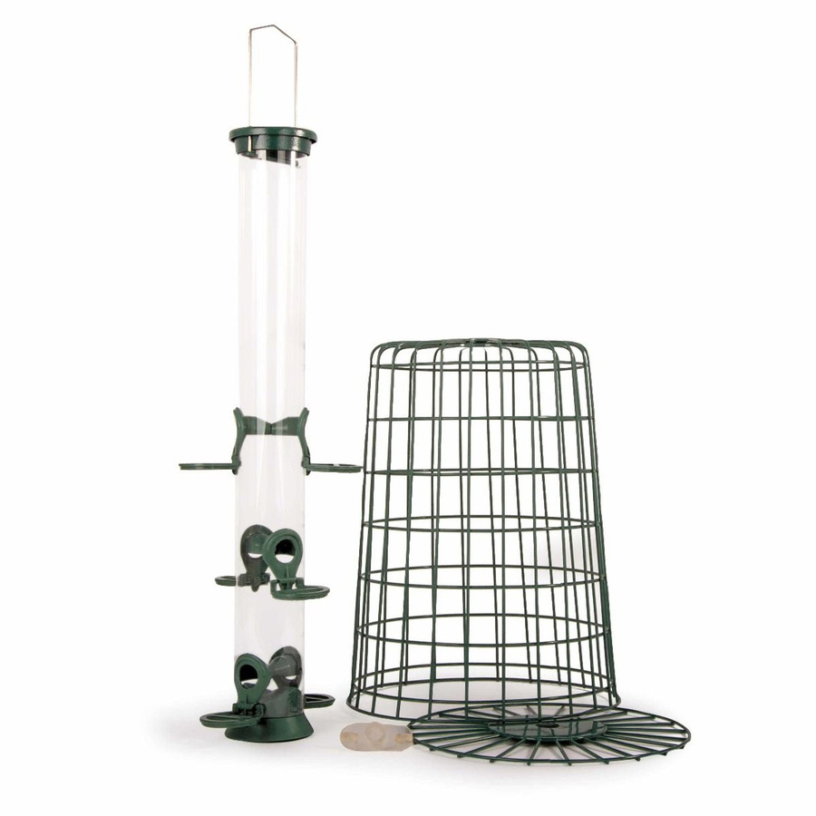 Vivara Schutzpaket für Futtersäule in Grün aus Metall und Kunststoff mit Drahtgeflecht, Höhe: 56 cm - Bild 3