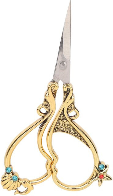 GoolRC Vintage Stickschere aus rostfreiem Edelstahl in Gold und Beige - Bild 1