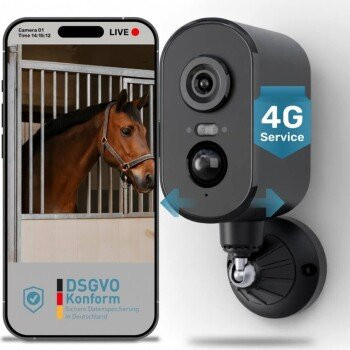 PetTec Pet Cam 4G/LTE Überwachungskamera in Schwarz - Bild 1