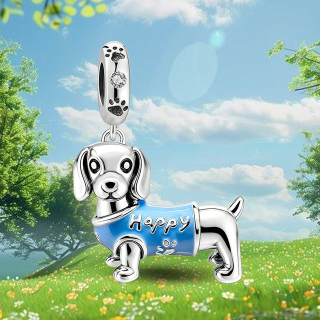 Charms 925 Silber, Perle, Zirkonia, Unisex - Bild 1