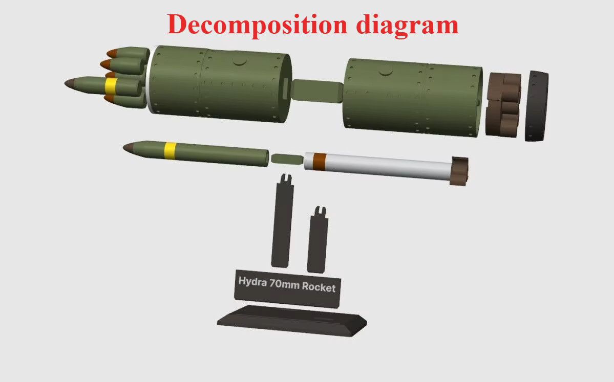 Heidela 3D-gedrucktes Heidela 70 mm Startmodell als DIY-Modell und Militär-Fan-Sammlung - Bild 4