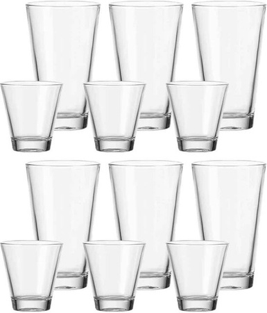 Leonardo Ciao Trinkgläser Set, 12er Set, transparent, stapelbar, 215 ml pro Glas