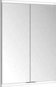Keuco Spiegelschrank Royal Modular 2.0 in Weiß mit 2 Drehtüren, LED-Beleuchtung und Kristall-Doppelspiegel, B/H/T: 60 x 70 x 12 cm - Bild 1