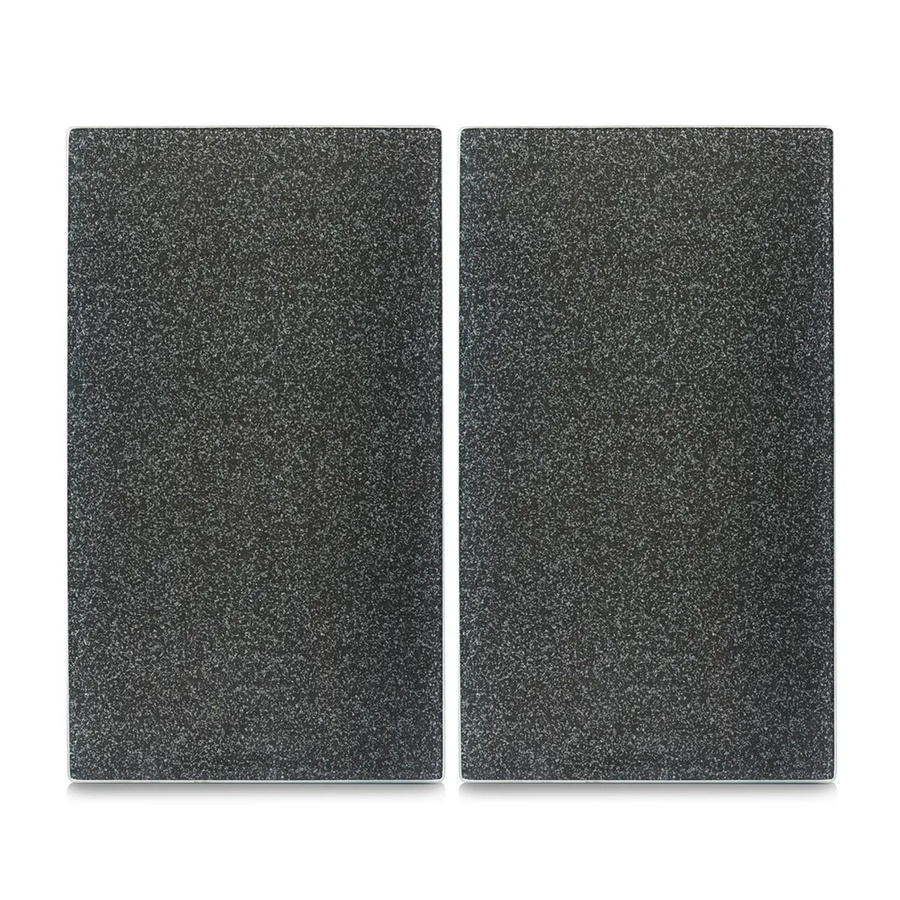 Zeller Herdabdeck- und Schneideplatten-Set in Granit-Optik, 2-teilig, Anthrazit - Bild 2