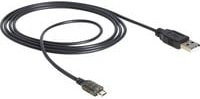 Delock USB 2.0 Kabel mit USB-A auf Micro-USB Stecker in Schwarz - Bild 1
