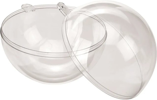 Glorex Kunststoff-Kugel teilbar, transparent, Durchmesser: 10 cm - Bild 1