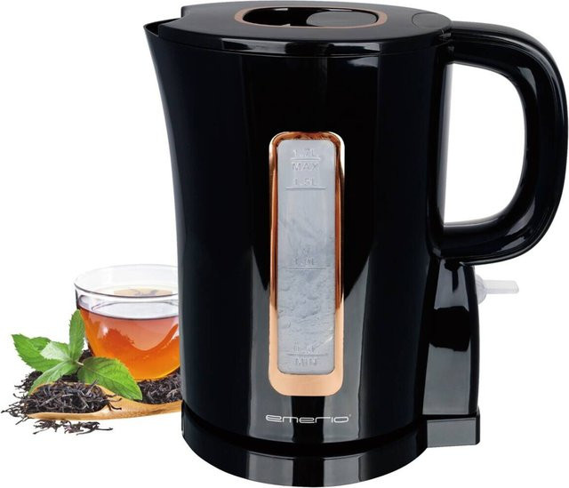 Emerio Wasserkocher WK-125130 in Schwarz und Gold mit 1,7 l Fassungsvermögen - Bild 1