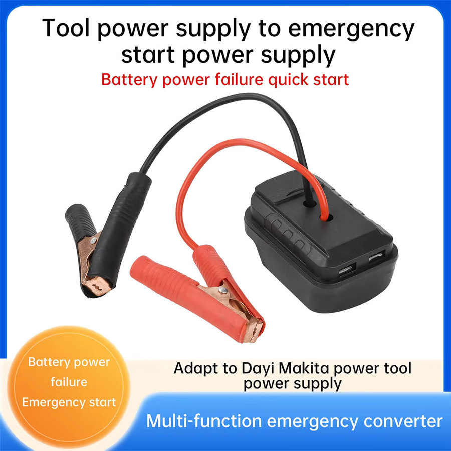 Auto Lithium-Batterie Konverter Ladegerät mit Clip und Zünder-Adapter für Starthilfe und Notstrom DIY Werkzeugset - Bild 4