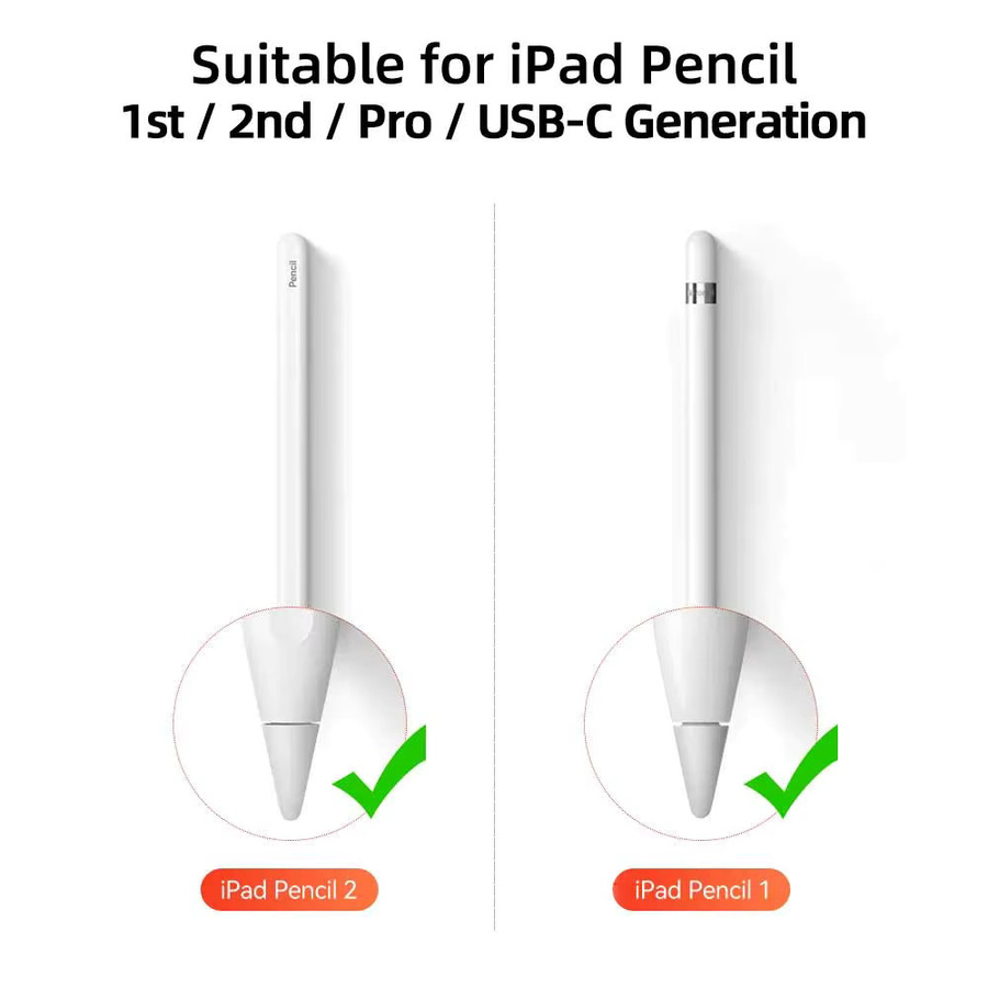 6-teiliges Ersatzspitzen-Set für Apple Pencil Pro und USB-C Modelle, Mix aus 2B, 2H, 3.0 und 4.0 Stylus Tips in Weiß - Bild 2