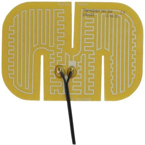 Thermo TECH Polyester Heizfolie 24V 20W Gelb B: 13,0 cm, L: 18,3 cm - Bild 1