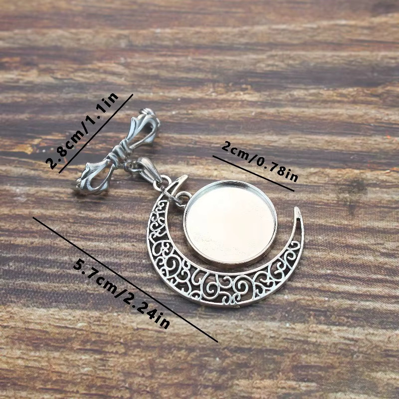 ESSPOC Brosche, Halbmondförmig, Glas, Silber, Unisex - Bild 2