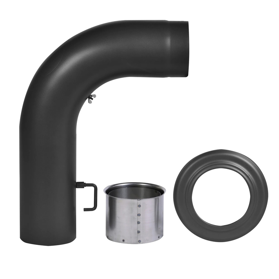 Firefix Rauchrohr-Set aus Stahl, 3-teilig, Schwarz, Durchmesser: 15 cm, Länge: 45 cm - Bild 2