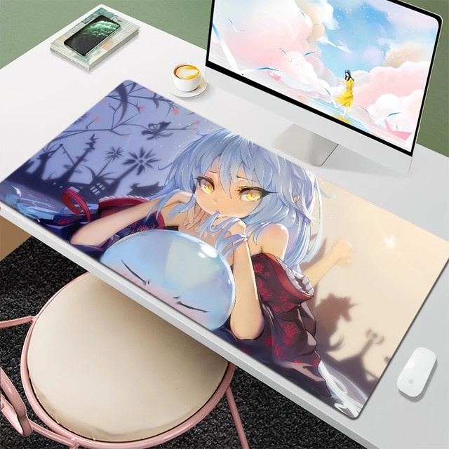 R-Rimuru Anime That Time I Got Reincarnated as a Slime Mauspad in Multicolour, große rutschfeste Schreibtischunterlage für PC und Büro - Bild 1