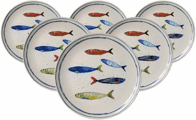 Ritzenhoff & Breker Speiseteller Maro in Blue und White, 6er Set, Durchmesser: 26 cm - Bild 1