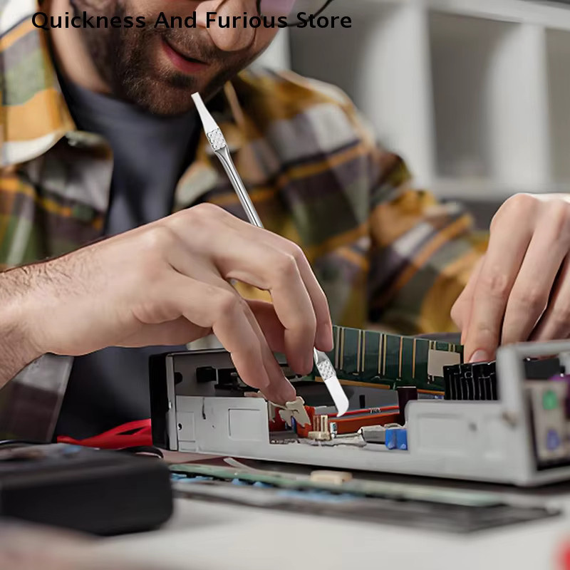 KOQZM 8-in-1 Reparaturwerkzeug-Set aus Edelstahl in Silber für Mobiltelefone, Computer, CPU und NAND-IC-Chips sowie gebogene Bildschirme - Bild 3