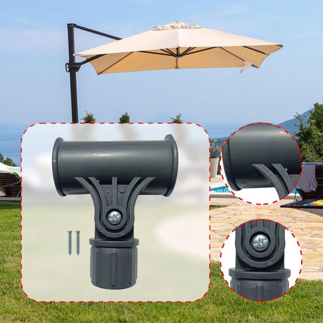 Dewdroop Verstellbarer Outdoor-Schirmständer Verbinder für Sonnenschirme in Grau aus ABS-Kunststoff - Bild 1