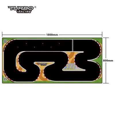 Turbo Racing Track Runway Matte, Mini Fernbedienung Auto Desktop Track - Bild 6
