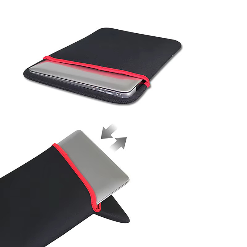 ESHYLALA Tablet und Laptop Schutzhülle aus Neopren mit Reißverschluss, Schwarz, für 7 bis 14 Zoll - Bild 5