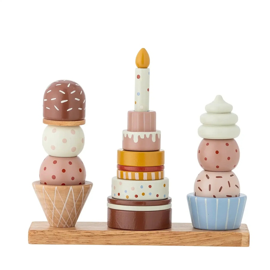 Bloomingville Mini Celebrate Stapelturm Buchenholz Bunt / Mehrfarbig - Bild 1