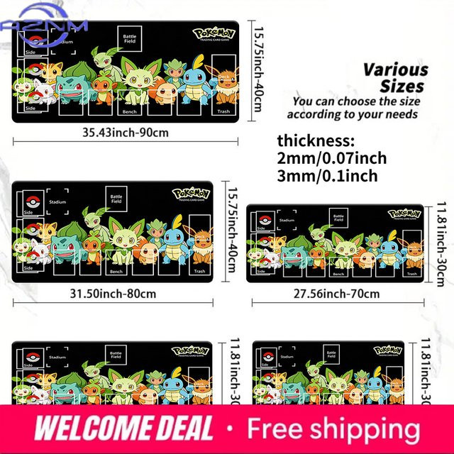Potdemiel Pokemon TCG Spielmatte Gras-Typ in Multicolour - Bild 1