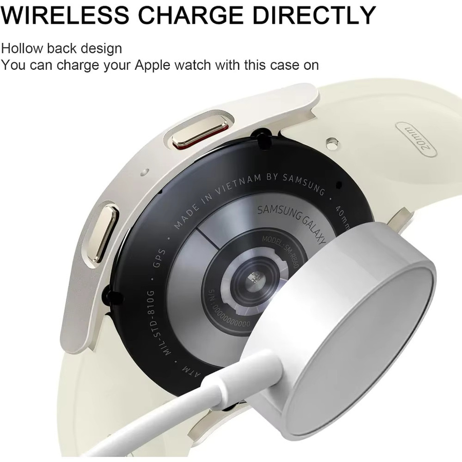 Displayschutzfolie für Samsung Galaxy Watch 7, 40 mm, 44 mm, mattes Hart-PC-Gehäuse, gehärtetes Glas - Bild 4
