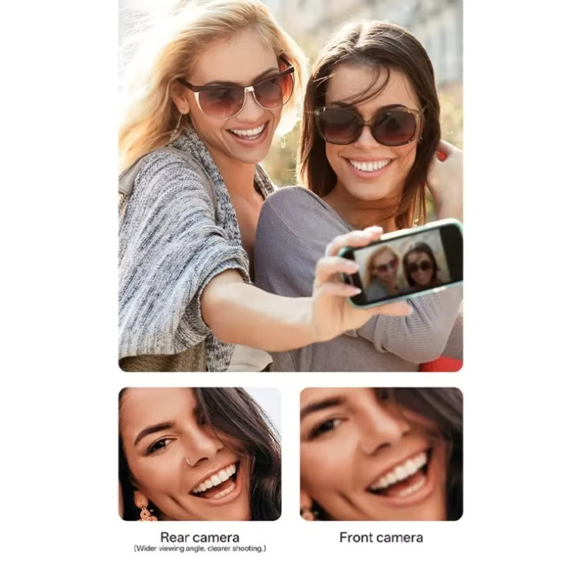 XIKCU Mini Magnetisches Selfie-Bildschirmspiegelungsgerät für iPhone und Android, Weiß, Kabelgebunden und Kabellos mit Datenkabel - Bild 3