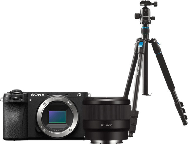 Sony A6700 Mirrorless Kamera Portrait Kit mit APS-C Sensor in Schwarz - Bild 1