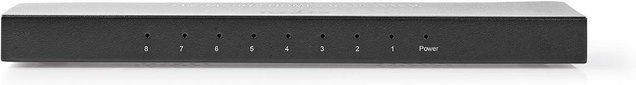 Nedis HDMI-Splitter VSPL3478AT 1x HDMI-Eingang auf 8x HDMI-Ausgang, Schwarz - Bild 1