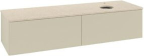 V&B Waschtischunterschrank Antao ohne Frontstruktur in Grau lackiert, B/T: 160 x 50 cm - Bild 1