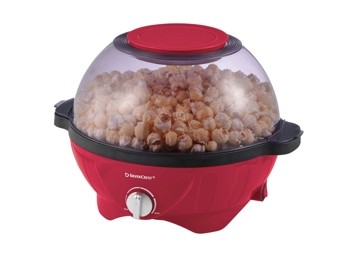 SILVERCREST Popcorn-Maker in Rot und Schwarz mit Aluminium-Kessel und spülmaschinenfesten Teilen - Bild 3