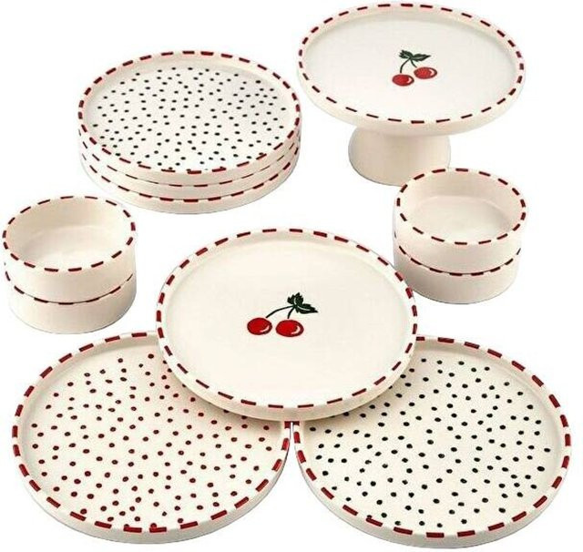 HermiaConcept Frühstücksservice aus Keramik in Beige, 11-teilig - Bild 1