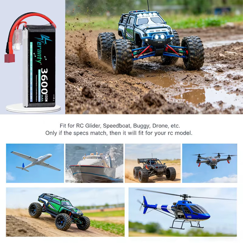 2er-Set TERANTY Li-Ion Lipo-Akku mit XT60 Stecker, 3600mAh, Schwarz - Bild 4