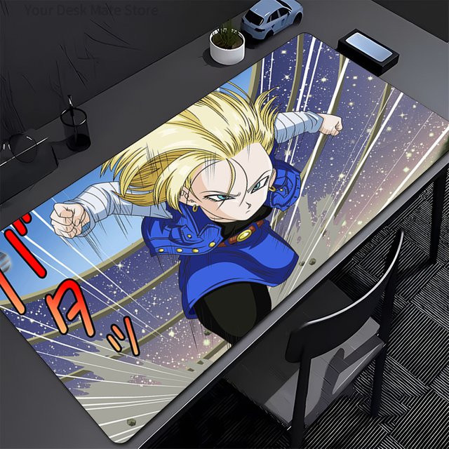 Bandai Dragon Ball Android 18 Gaming-Mauspad, rutschfeste Schreibtischunterlage in Multicolour - Bild 1